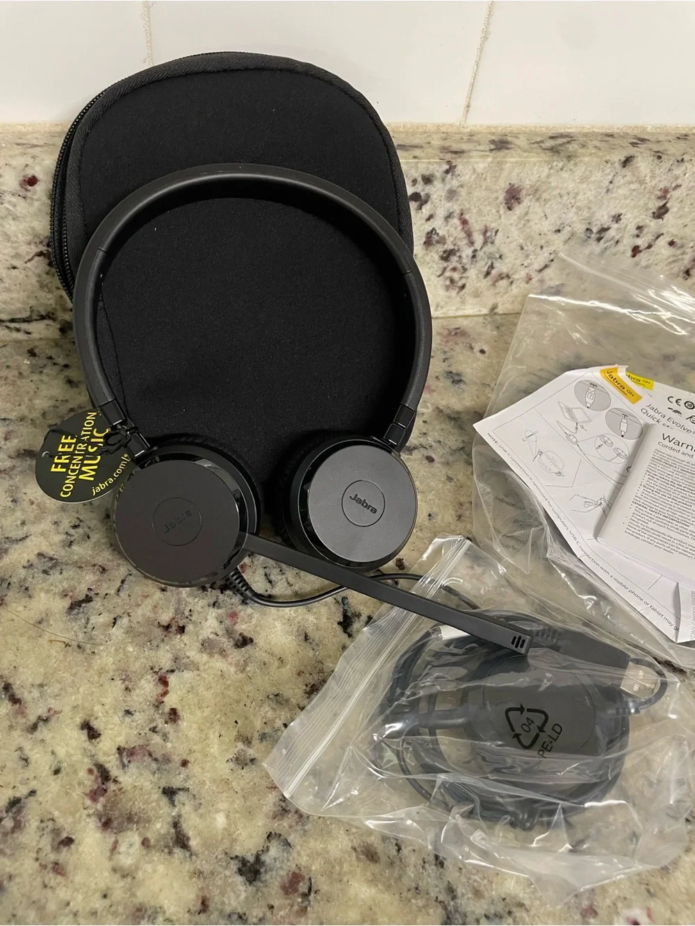 Jabra Evolve 30 II wired stereo headset in black new telecommunications work